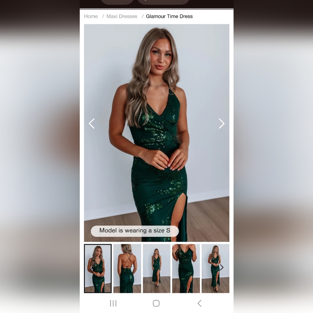 Glamorous Dark Green Maxi Dress